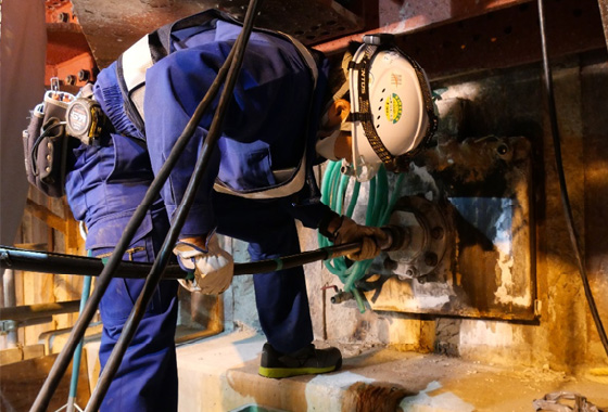 Laying conditions at the tunnel shield