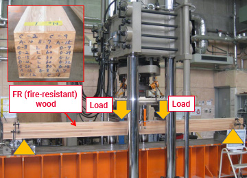 Pure wood fire-resistant laminated lumber (FR Wood: fire-resistant wood)