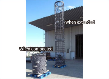 “Strand place pile-driving method” using an expandable rebar cage