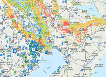 Disaster-information-sharing system, online hazard maps