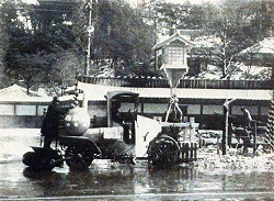 東京市が行った道路洗浄作業（赤坂山王台下付近）