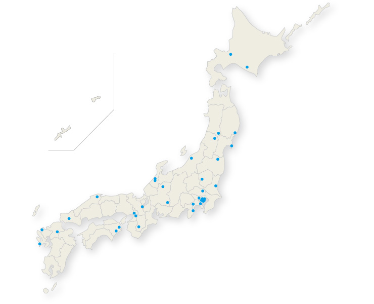 図版:当社の光ファイバ実適用状況