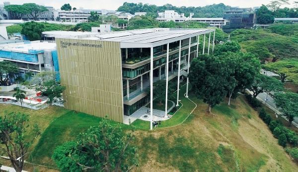 図版:今年1月に開所したシンガポール国立大学「NUS」新校舎(KOA施工)