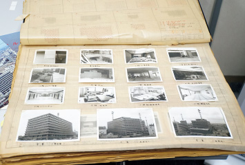 図版:中電不動産が保管する本店ビルの記録の数々