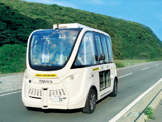 図版:HICityでは日本初の自動運転バスが循環する