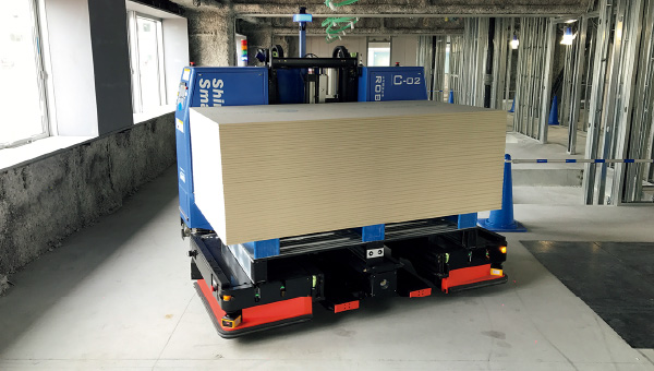 図版:資材の水平搬送ロボット ROBO-CARRIER ロボ・キャリアー