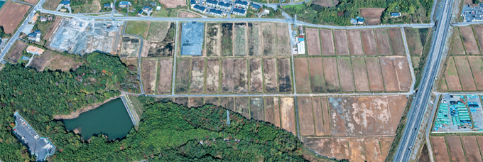 写真：大熊町大川原地区一団地の復興再生拠点基盤整備工事