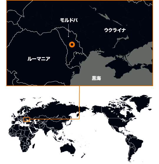 地図：キシナウ，モルドバ