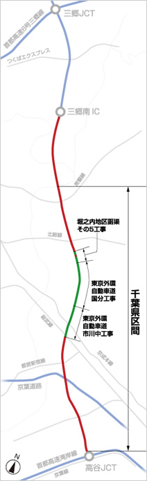 図版：東京外かく環状道路地図