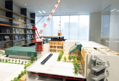 図版:施工時も再現したジオラマモデル
