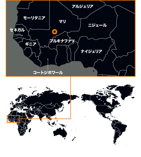 地図:モプティ,マリ