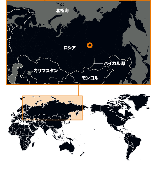 地図：ナカンノ，ロシア