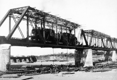 図版:日本鉄道会社第一区線,烏川橋梁架替工事 1912年