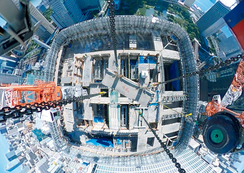 図版:解体現場の最上階フロア