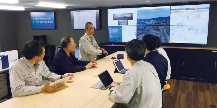 図版:運用が始まっている枚方工事スマートオフィス(大阪府枚方市)