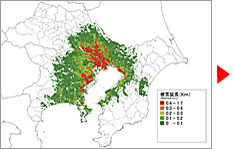 図：下水道管路の被害予測結果