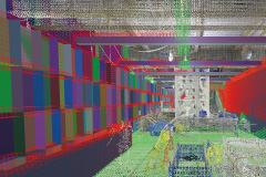 図版:BIMと点群から生成した出来形ビュー