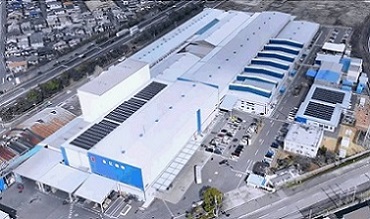 スミノエグループの再生タイルカーペット製造工場