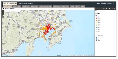 図版：災害時の有効な情報提供を行うBCP-ComPAS