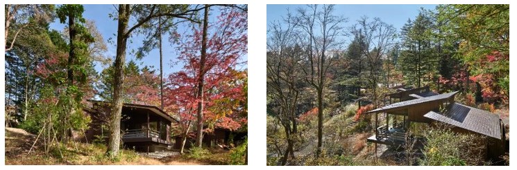 図版：豊かな自然環境を保全・利活用した「KX-FOREST KARUIZAWA 鹿島軽井沢泉の里保養所」