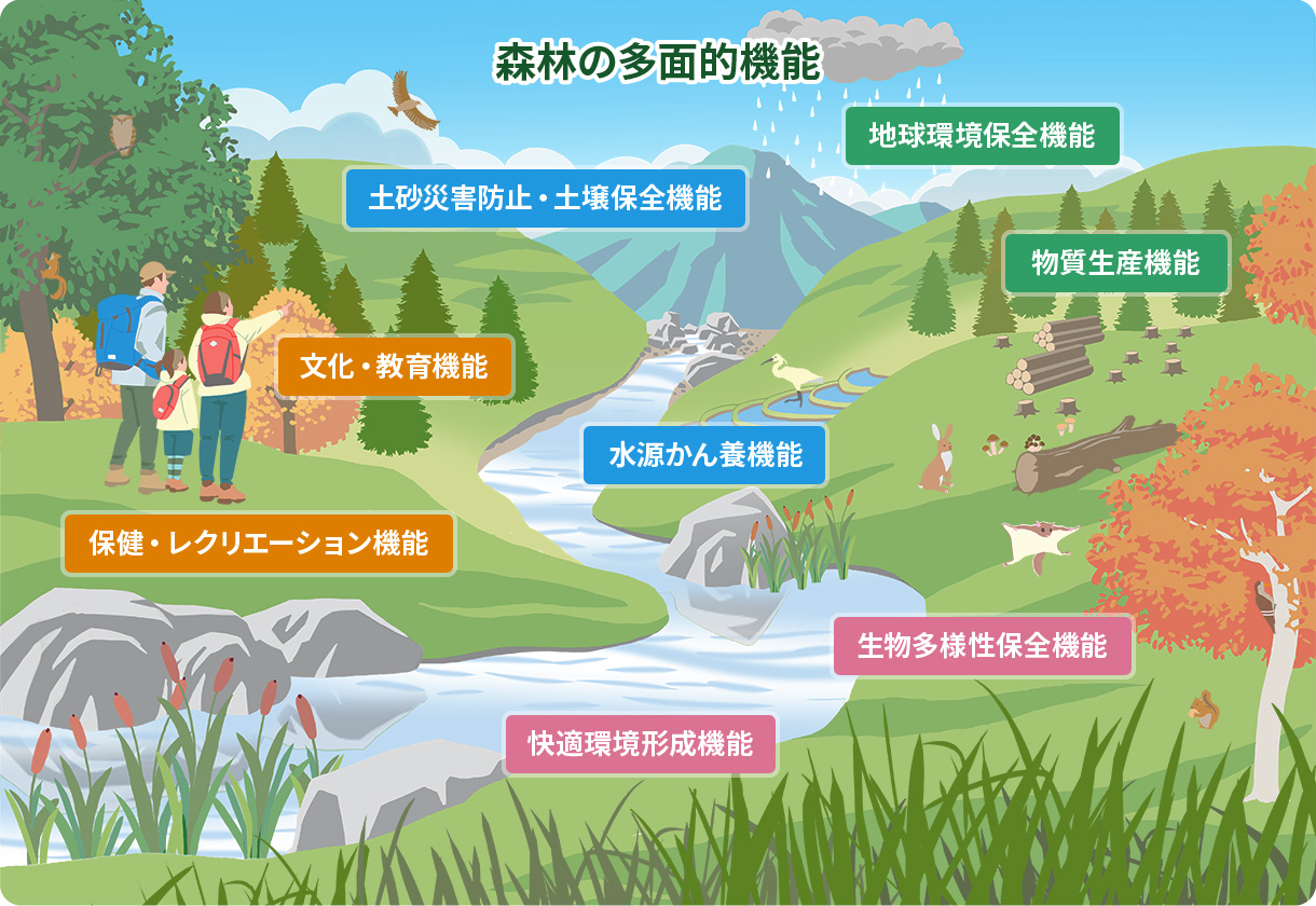 図版：森林の多面的機能