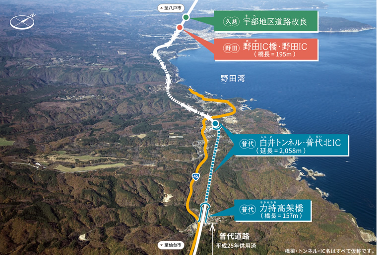 図版：現場位置　空撮