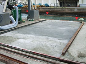 図版：荷卸し桟橋（場所打ち工法）