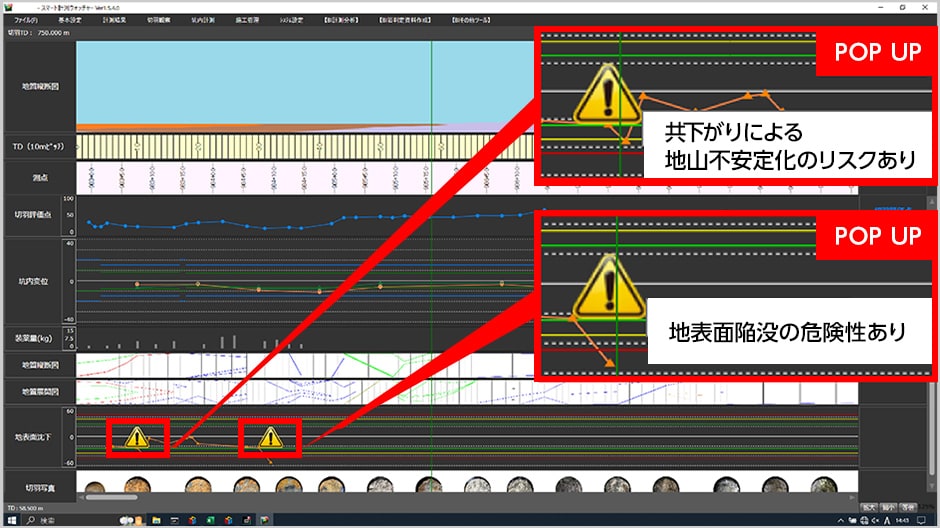 図版：アラート発報画面