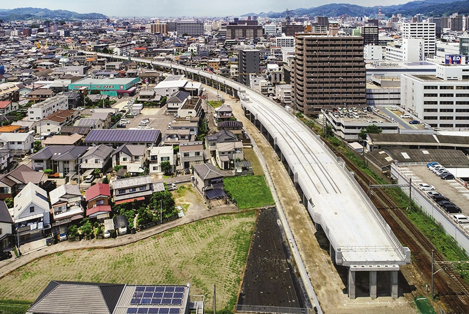 図版：竣工当時の辻工区の様子（2021年7月）
