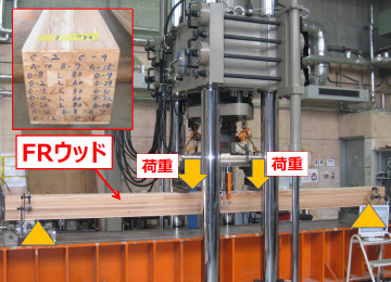 図版:純木質耐火集成材(FRウッド:Fire Resistant Wood)