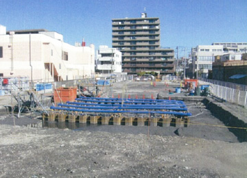 図版:ドレーン工法を用いた土壌地下水汚染原位置浄化技術