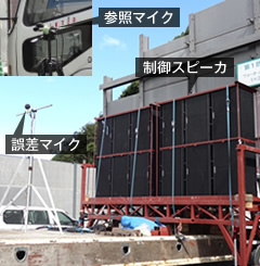 図版：マイクと制御スピーカの配置
