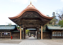 修理後の向唐門 西側背面