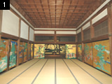 畳搬出前の文王の間です